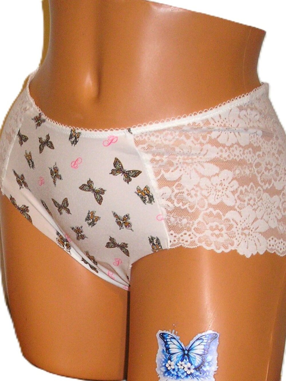 Victoria's Secret Pink - Lace & Butterfly Cheeky Panties Lingerie, XXL
